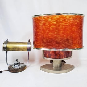 2 Vintage Lamps Incl.1 Art Deco "Markel" Lamp