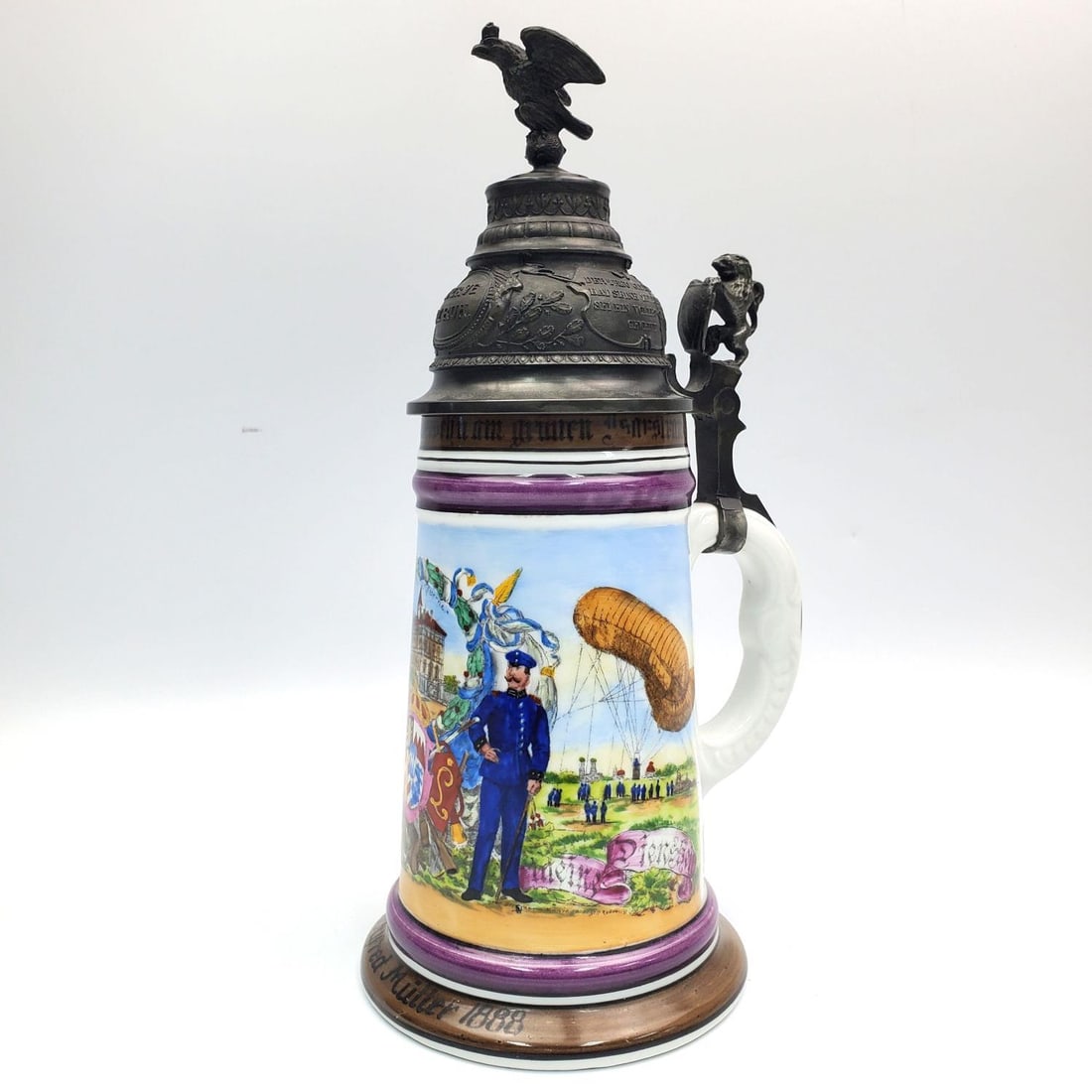 Antique German Hand-Painted Lithophane Stein (1 of 7)