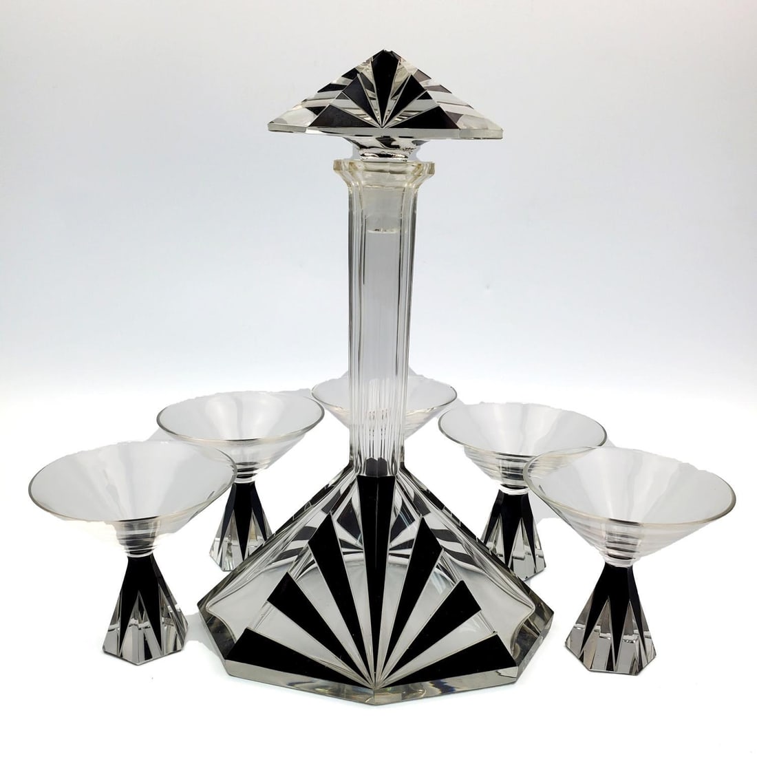 Vintage Czechoslovakian Art Deco 6 Pc Liquor Set (1 of 6)