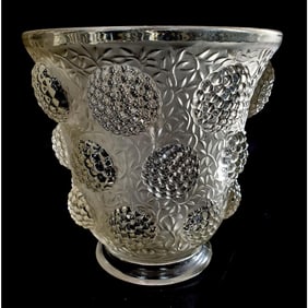 Verlys French Art Deco Glass Vase "Les Cabochon"