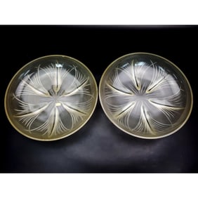 Pair of Verlys French Art Deco Art Glass Bowls