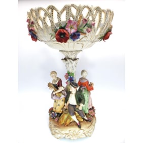 Large Dresden German Porcelain Centerpiece