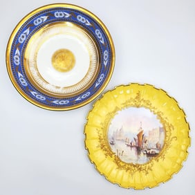 Antique Copeland Hand Painted Porcelain Plate