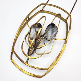 Maxwell Chayat, Judaica Brass & Stone Torah Breast