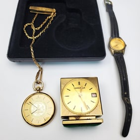 Lot of 3 Vintage Clocks & Watches