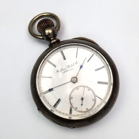 Antique Rockford Watch Co Coin Silver Pocket Watch