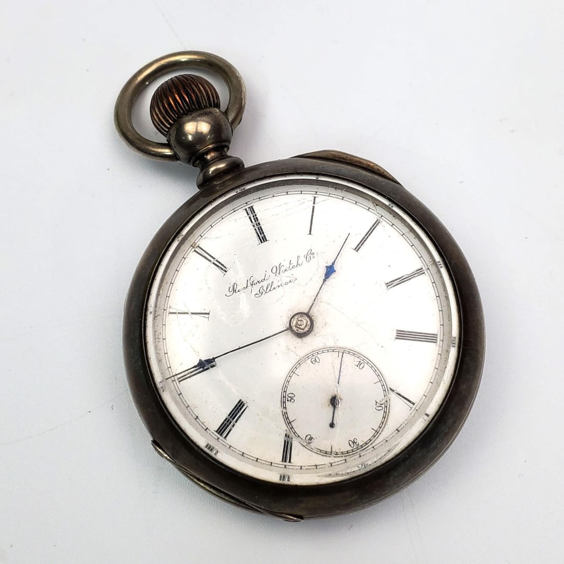 Antique Rockford Watch Co Coin Silver Pocket Watch (1 of 4)