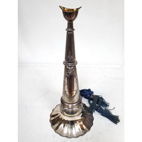 Historical Silver-Plated Engraved Trumpet, c. 1908