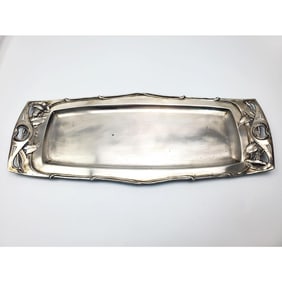 Unusual Austrian Silver Art Nouveau Tray
