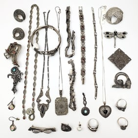 Lot of Silver Jewelry Items