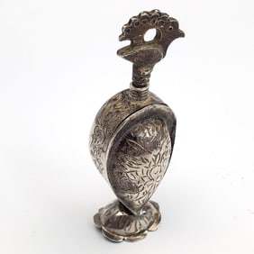 Antique Persian Silver Snuff Bottle