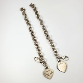 Lot of 2 Tiffany & Co Sterling Silver Bracelets