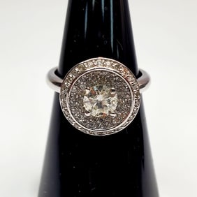 14K White Gold & Diamond Ring
