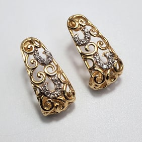 14K Gold & Diamonds Earrings