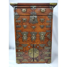 Antique Korean Large Wooden Writing Desk