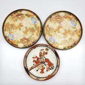 Lot of 3 Japanese Signed Porcelain Plates