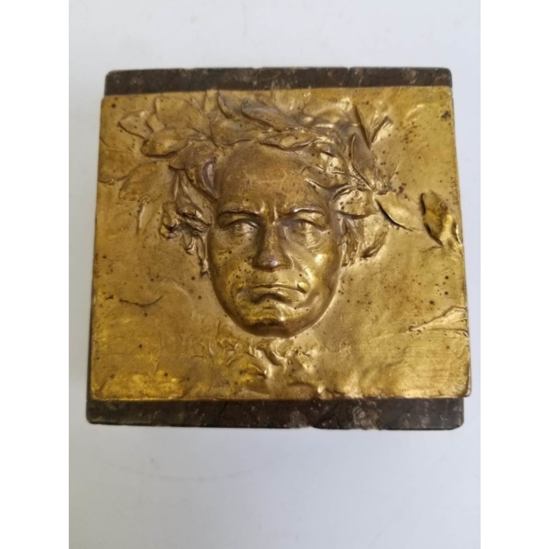 Franz Stiasny (20th C.) Bronze Plaque of Beethoven (1 of 4)