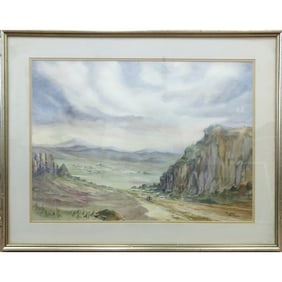 Signed Painting, Watercolor on Paper, Dated 1982
