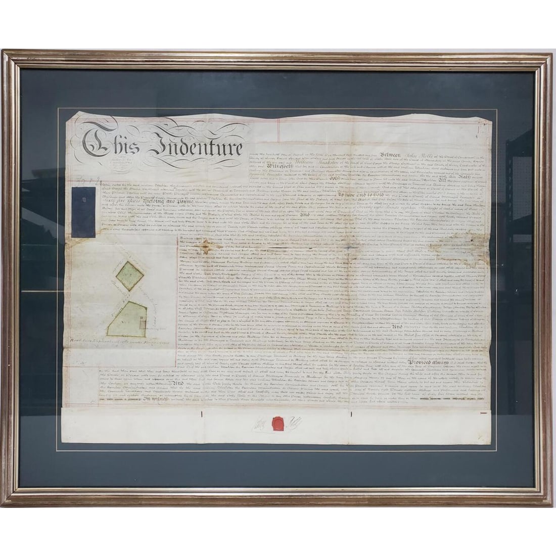 Rare Antique Dated 1805 Indenture Legal Document (1 of 5)