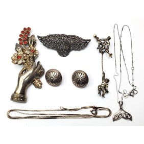 Nice Lot of Silver Jewelry Incl. 1 w/ Marcasite