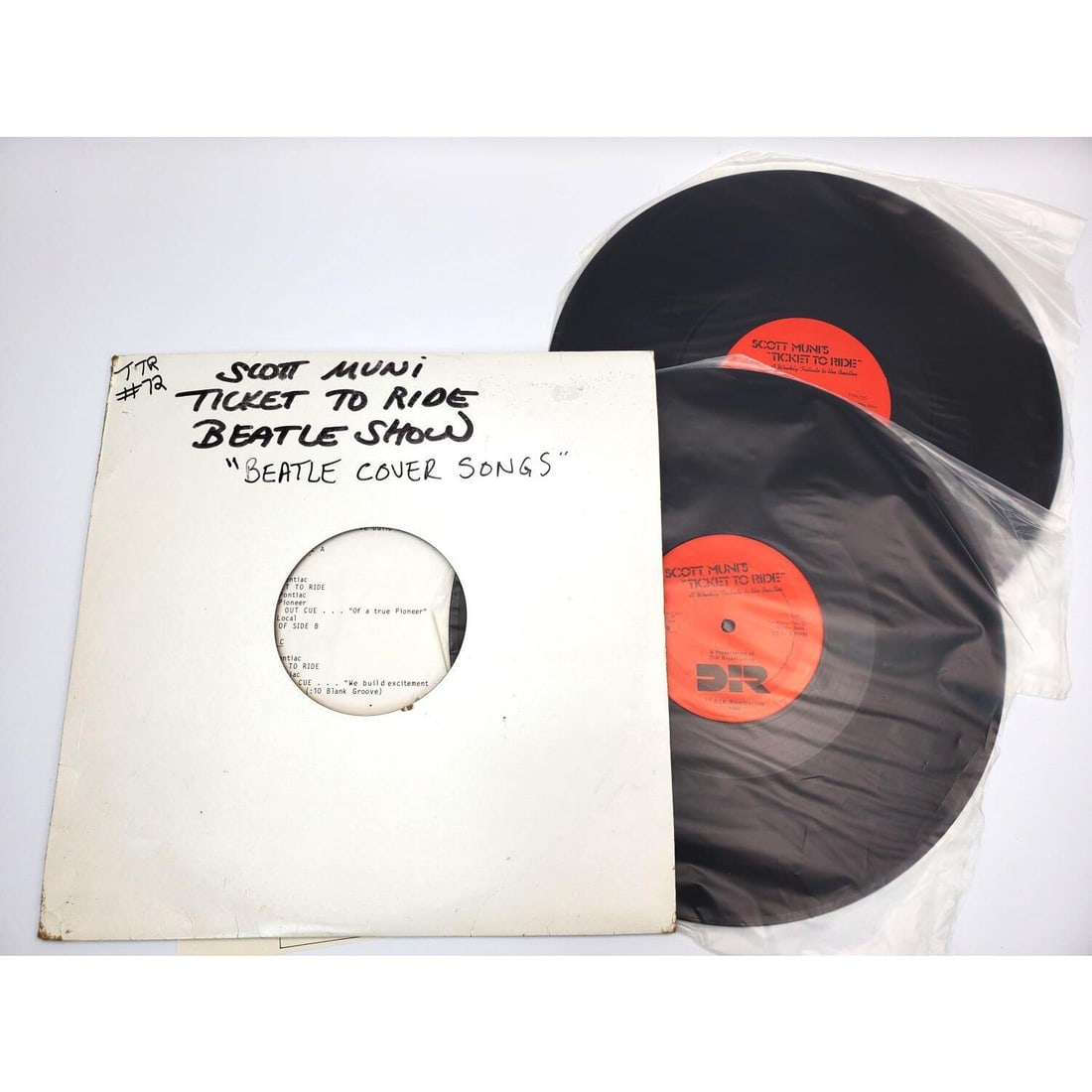 The Beatles Scott Muni's "Ticket To Ride" Vinyls: The Beatles Scott Muni's "Ticket To Ride" Show Vinyl Records. Broadcast Date was June 13, 1986. Condition: As Found. Sold As Is. Dimensions: Dia-12". Provenance: From a Long island, NY Home. Please no