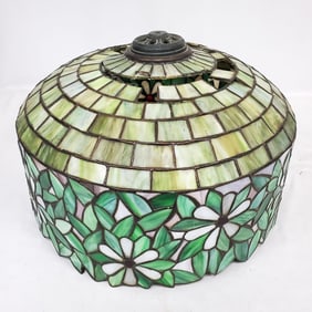Vintage Leaded Glass Lamp Shade