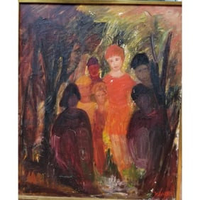 Large Signed Painting, Oil on Canvas