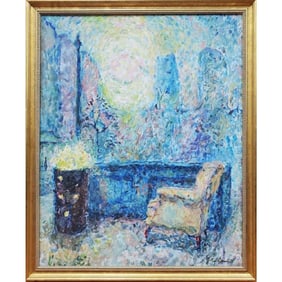Signed Impressionistic Style Painting, Oil/Canvas