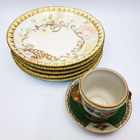 7 Antique French Porcelain Items Incl. Limoges