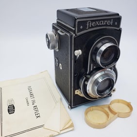 Old Flexaret Camera w/ Original Manual