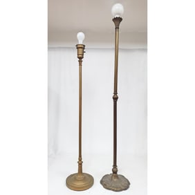 Lot of 2 Antique Floor Lamps