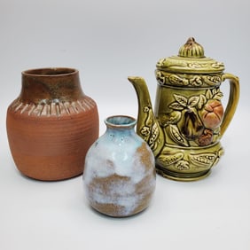 Lot of 3 Pottery Items