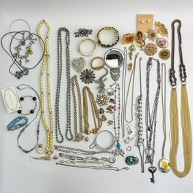 Bag Lot of Costume Jewelry