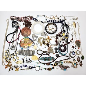 Large Bag Lot of Costume Jewelry