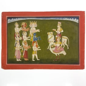 Indian Miniature Watercolor Painting