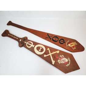 Lot of 2 Wood Fraternity Items