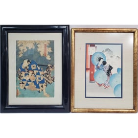 Lot of 2 Japanese Woodblock Prints