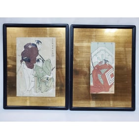 Lot of 2 Japanese Woodblock Prints