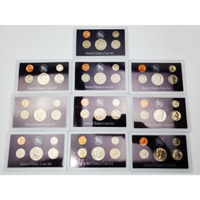Lot of 10 United States Coin Sets in Original Case