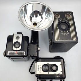 Lot of 3 Vintage Cameras Including Kodak & Argus