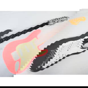 Fender Squier Mini Electric Guitar: Fender Squier Mini Electric Guitar. Condition: Sold As Is. Please Note- We Do Not Guarantee the Workability of Any Instruments. Dimensions: L-35". Provenance: From a Long Island, NY Home. Please note