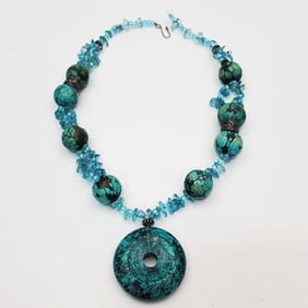 Chinese Turquoise & Aquamarine Necklace