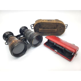 Lot of 2 Antique Binoculars