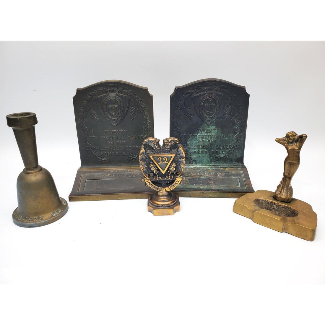 Lot of 5 Old Bronze & Metal Items (1 of 3)