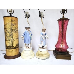 Lot of 4 Antique Lamps