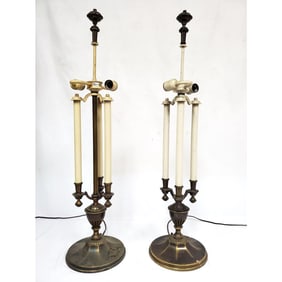 Pair of Antique Bouillotte Lamps