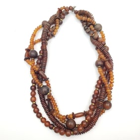 Chinese Horn 4-Strand Beaded Necklace