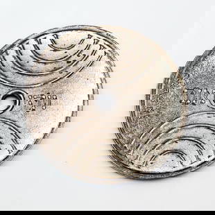 Yaacov Agam, Israeli (b.1928) Pure Silver Medal: Yaacov Agam, Israeli (Born 1928) Pure Silver 999.9 "And There Was Light" Genesis1:3 Medallion. Fully Marked & Hallmarked. Condition: Sold As Is. Dimensions: Dia-2". Weight: 61.9g/1.99ozt. Provenance: