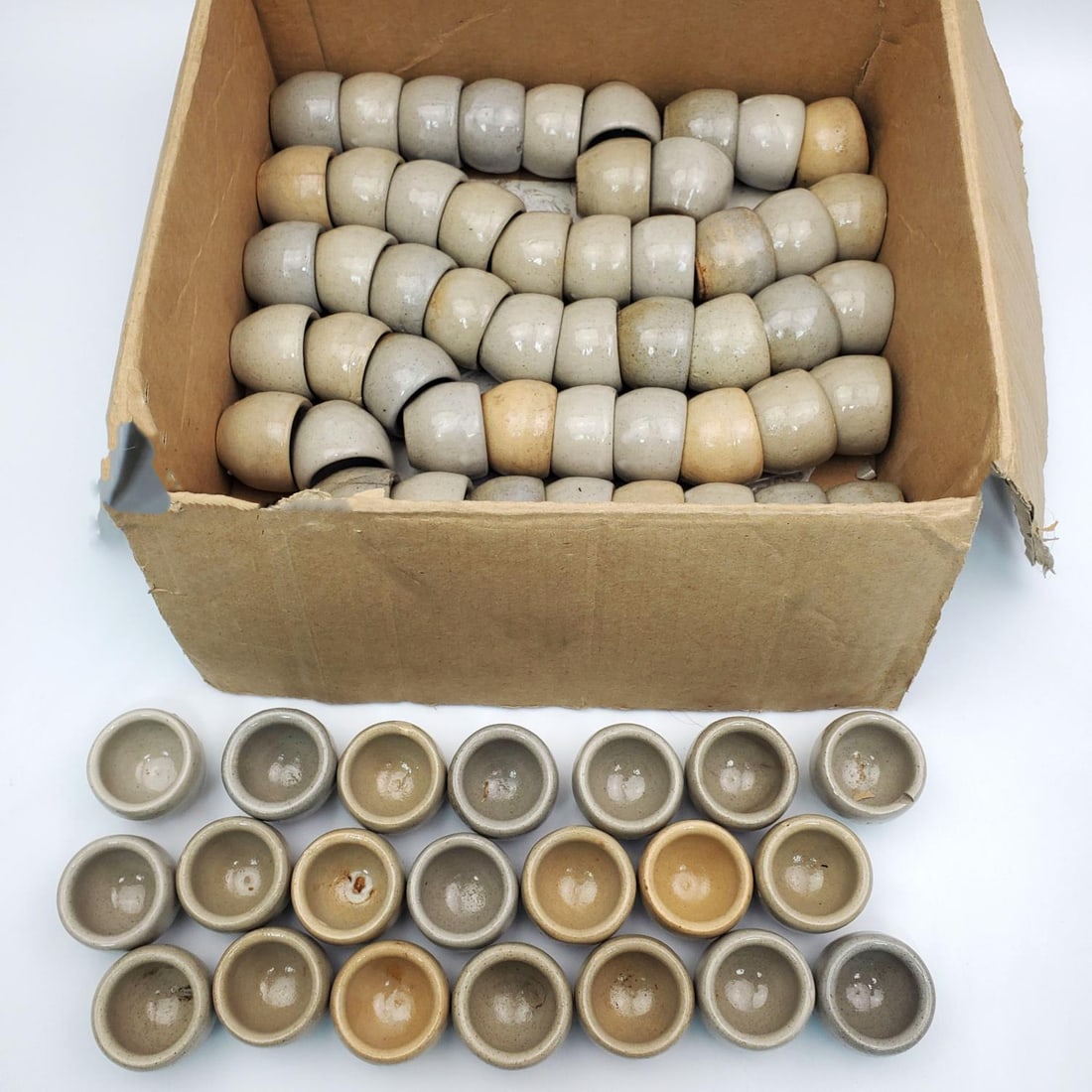 Large Lot of Vintage French Stoneware Escargot Pot (1 of 3)