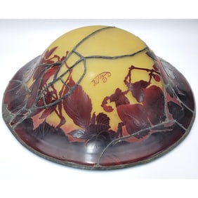 Totally Repaired Galle Cameo Art Glass Lamp Shade